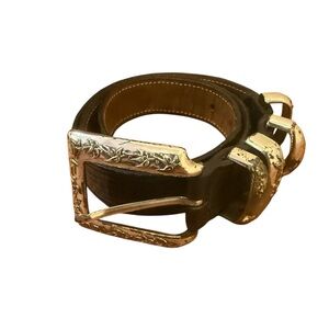 Elegant Gold and Brown Women's Belt